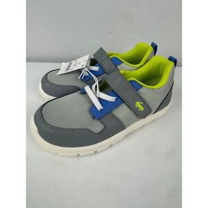 See Kai Run Basics Tenny Gray Blue Lime Green Mesh Sneakers Boys Size 12 NEW